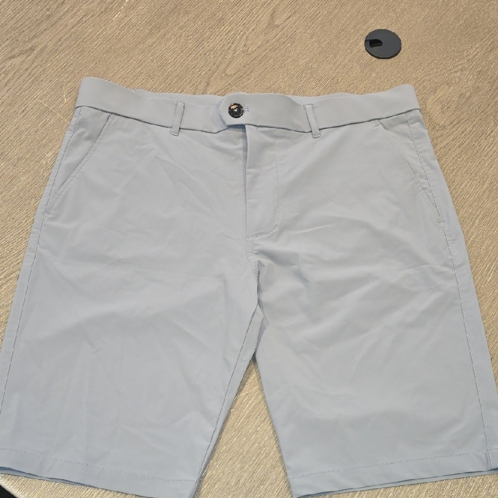 Greyson Gray Flat Front Shorts Casual Style
